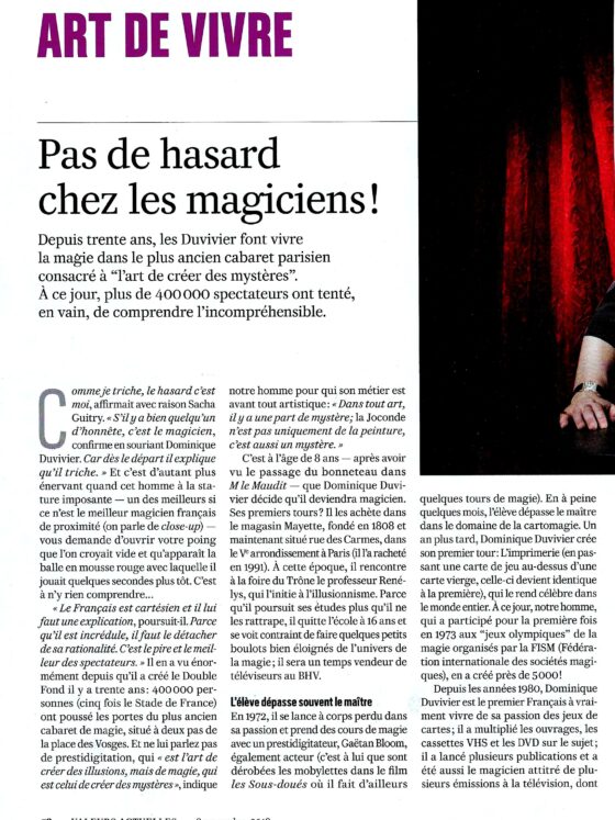 Valeurs actuelles page 1